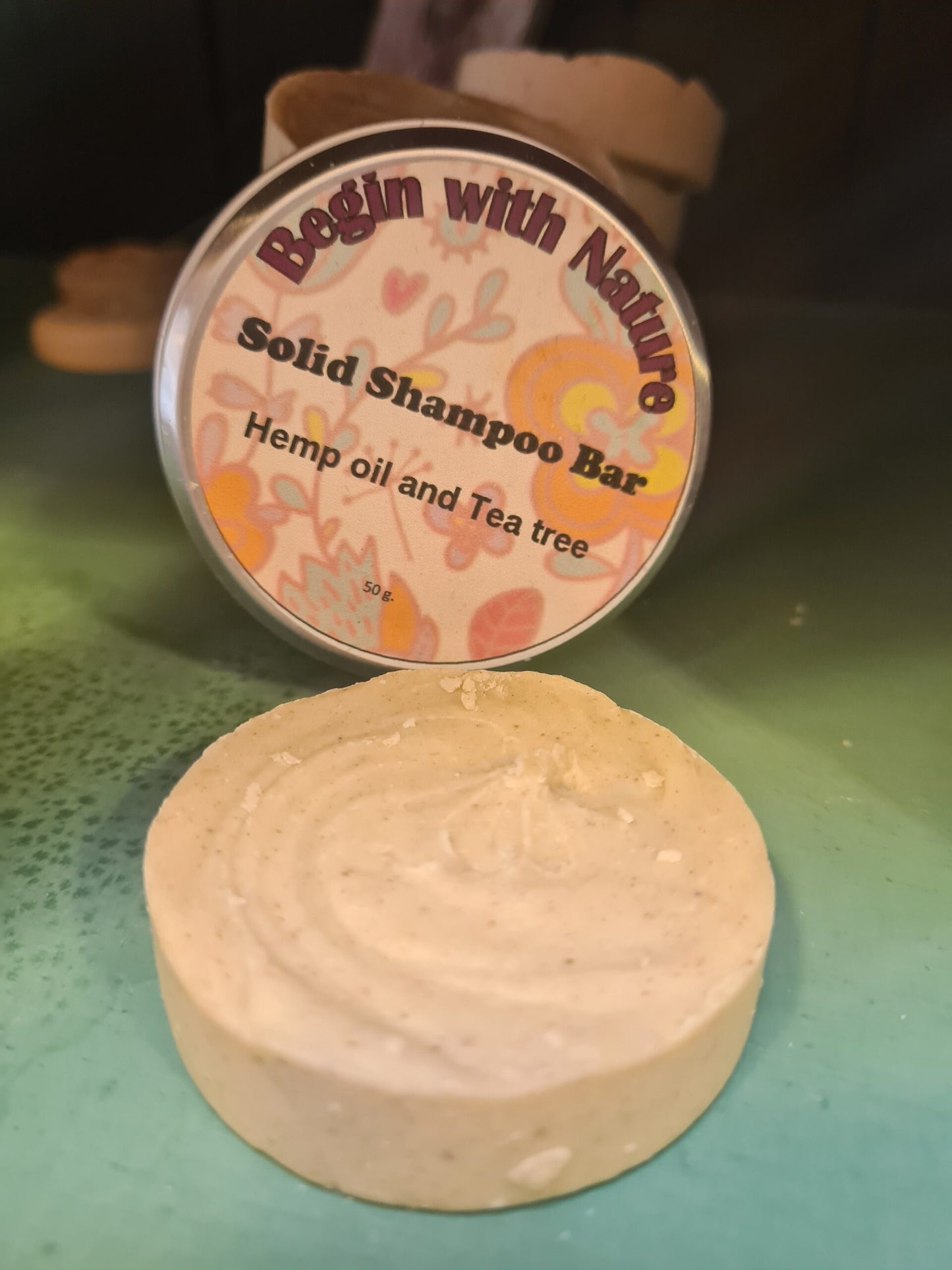 Hemp and Tea Tree Solid Shampoo Bar image 3