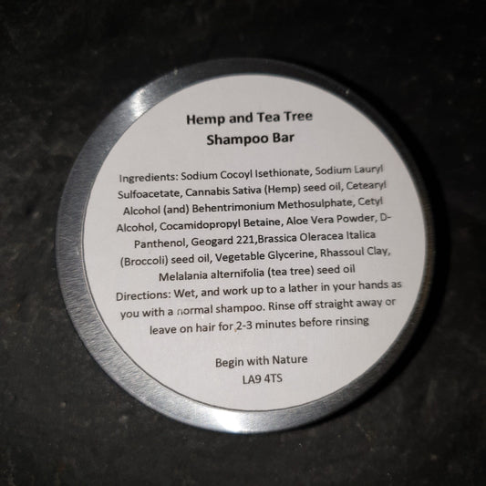 Hemp and Tea Tree Solid Shampoo Bar image 1