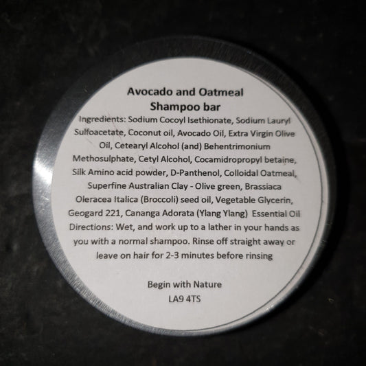Avocado and Oatmeal Solid Shampoo bar image 1