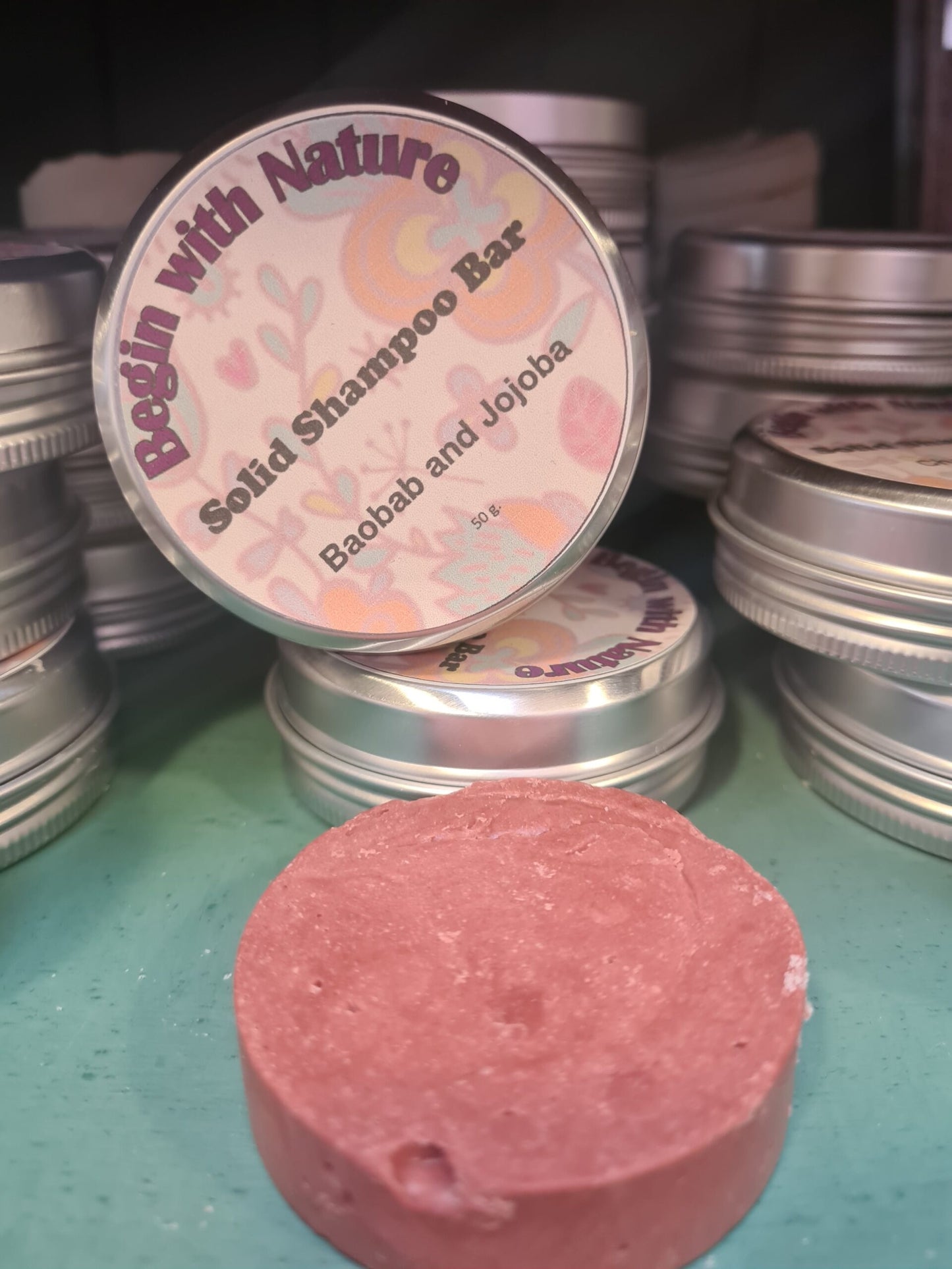 Baobab and Jojoba Shampoo Bar - Shampoo bar in tin image