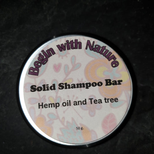 Hemp and Tea Tree Solid Shampoo Bar image 0